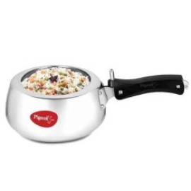 Pigeon Mila 3 Ltr Aluminium With Induction Base Pressure Cooker (Inner Lid, Silver)
