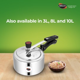 Nirlep NutriHealth 5 Litre Inner Lid Aluminium Pressure Cooker