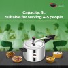 Nirlep NutriHealth 5 Litre Inner Lid Aluminium Pressure Cooker