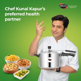 Nirlep NutriHealth 5 Litre Inner Lid Aluminium Pressure Cooker