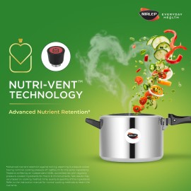 Nirlep NutriHealth 5 Litre Inner Lid Aluminium Pressure Cooker