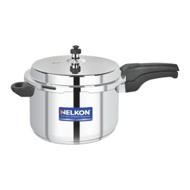 Nelkon Stylo Stainless Steel Induction Pressure Cooker Silver 5 Litre + Paras Hot Meal Casserole 