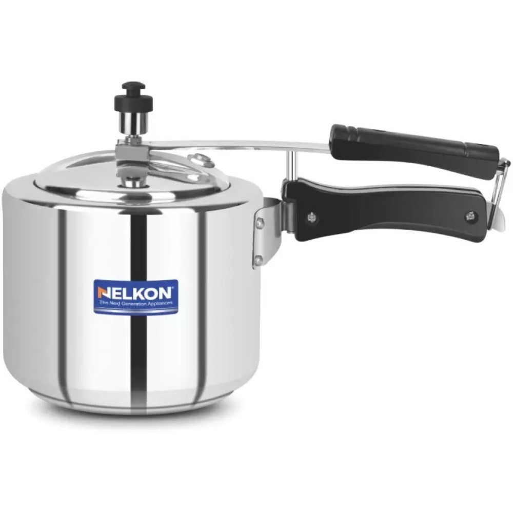 Nelkon Swera 3 Ltr Induction Bottom Pressure Cooker & Pressure Pan (Stainless Steel)