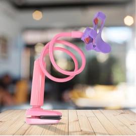 Flexible 360 Degree Portable Foldable Lazy Stand Bracket Cell Phone Holder (1 Pc)