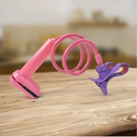 Flexible 360 Degree Portable Foldable Lazy Stand Bracket Cell Phone Holder (1 Pc)