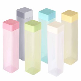 Large Capacity Plastic Water Bottle Set of 6 Square Bottle (940ml each)