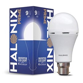 Halonix Prime 9W B22D 6500K Cool Day Light Inverter Rechargeable Emergency Led Bulb Pack of 1