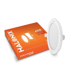 Halonix 18W ACE 3000K Yellow Light Round led Recess downlighter Pack of 1, Cut Out: 8 inch LED Ceiling Light for Home and Hall