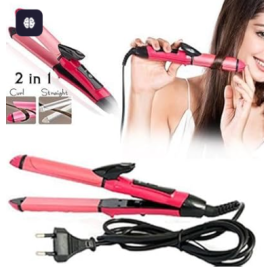 2 in 1 Hair Straightener and Curler Machine For Women