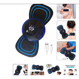 Portable USB Neck Massager Electric Neck Massager, Enhancer Mini Cervical Massager EMS Lymphatic Drainage Massage with Cable