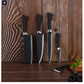 Stainless Steel Knife Set With Chef Peeler And Scissor (6 Pieces)