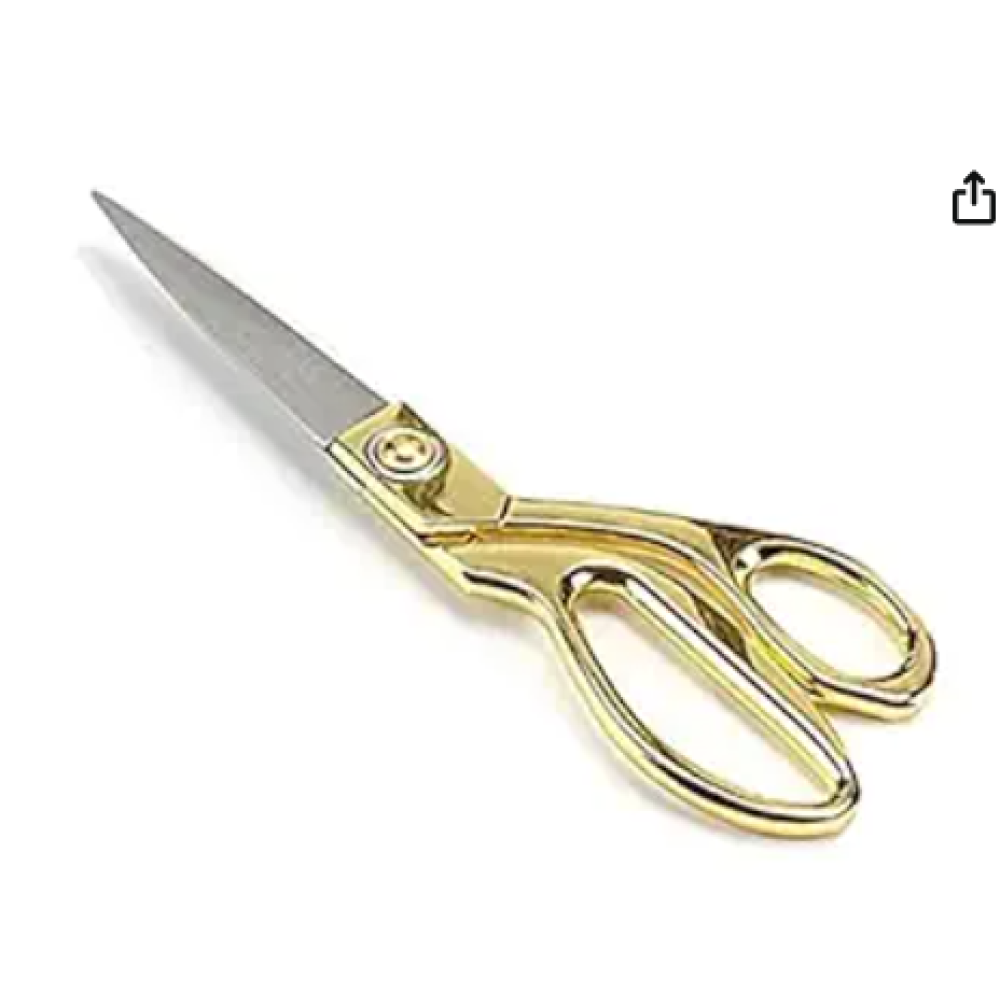 Stainless Steel Tailoring Scissor Sharp Cloth Cutting For Professionals Tailor Scissors Alloy Clothing Wire Cloth Tailor Scissors Multipurpose Scissors(9.5 inch, Gold and Silver)