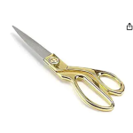 Stainless Steel Tailoring Scissor Sharp Cloth Cutting For Professionals Tailor Scissors Alloy Clothing Wire Cloth Tailor Scissors Multipurpose Scissors(9.5 inch, Gold and Silver)
