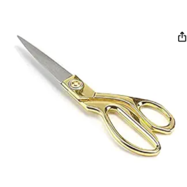 Stainless Steel Tailoring Scissor Sharp Cloth Cutting For Professionals Tailor Scissors Alloy Clothing Wire Cloth Tailor Scissors Multipurpose Scissors(9.5 inch, Gold and Silver)