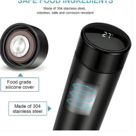 Smart Vacuum Insulated Water Bottle with LED Temperature Display