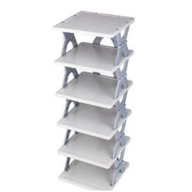 Smart Shoe Rack with 6 Layer Shoes Stand Multifunctional Entryway Foldable & Collapsible Door Shoe Rack Free Standing Heavy Duty Plastic Shoe Shelf Storage Organizer Narrow Footwear Home (Mix Color)