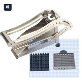 Stainless Steel French Fries Potato Chips Strip Cutting Cutter Machine Maker Slicer Chopper (Pack of 1)