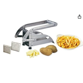 Stainless Steel French Fries Potato Chips Strip Cutting Cutter Machine Maker Slicer Chopper (Pack of 1)