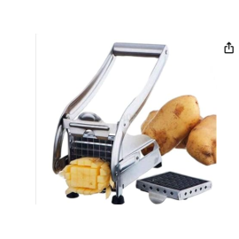 Stainless Steel French Fries Potato Chips Strip Cutting Cutter Machine Maker Slicer Chopper (Pack of 1)
