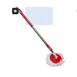 Home Cleaning - Stainless Steel 360 Degree Rotating Pole Microfiber Mop Rod Stick