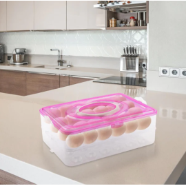 Double Layer 24 Grid Egg Storage Box for Egg Storage Container