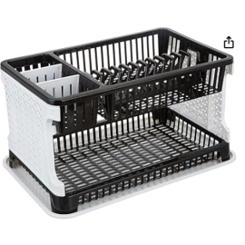 Plastic Tiered Shelf Floor Mount Kitchen Organizer Rack With Water Storing Tray (Assorted)