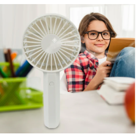 Mini Portable Rechargeable Fan–Lightweight & Easy to Carry (1 Pc , Battery Not Included)
