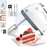 Hand Mixer With 4 Pieces Stainless Blender,Bitter For Cake/Cream Mix, Egg Beater, Food Blender, Beater For Kitchen Stirrer-260W