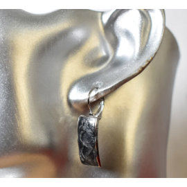 Black Rectangular Bar Dangle Earrings