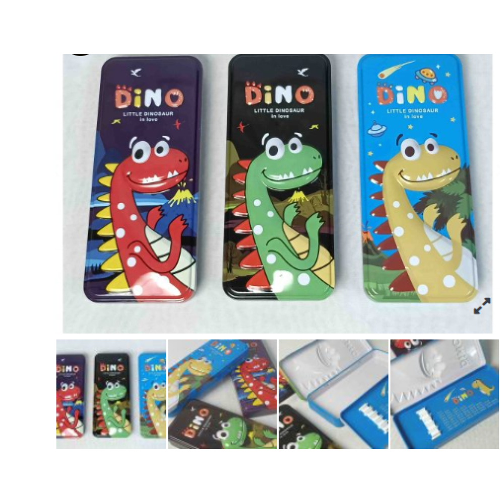 Dinosaur Metal Pencil Box