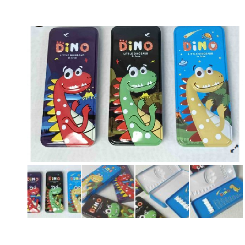Dinosaur Metal Pencil Box