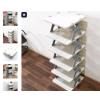 Smart Shoe Rack with 6 Layer Shoes Stand Multifunctional Entryway Foldable & Collapsible Door Shoe Rack Free Standing Heavy Duty Plastic Shoe Shelf Storage Organizer Narrow Footwear Home (Mix Color)