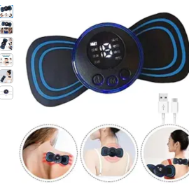 Portable USB Neck Massager Electric Neck Massager, Enhancer Mini Cervical Massager EMS Lymphatic Drainage Massage with Cable