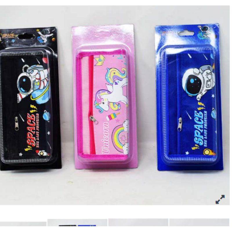 Pencil box Pouch Regular in Mix Design & Colour 3pcs