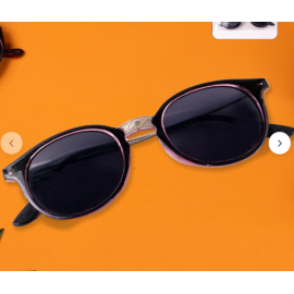 Pink UV Protected Round Sunglasses, classic Sunglasses for Men & Women, Lightweight