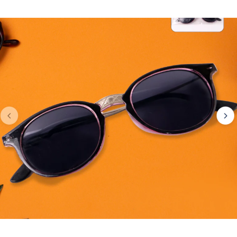 Pink UV Protected Round Sunglasses, classic Sunglasses for Men & Women, Lightweight