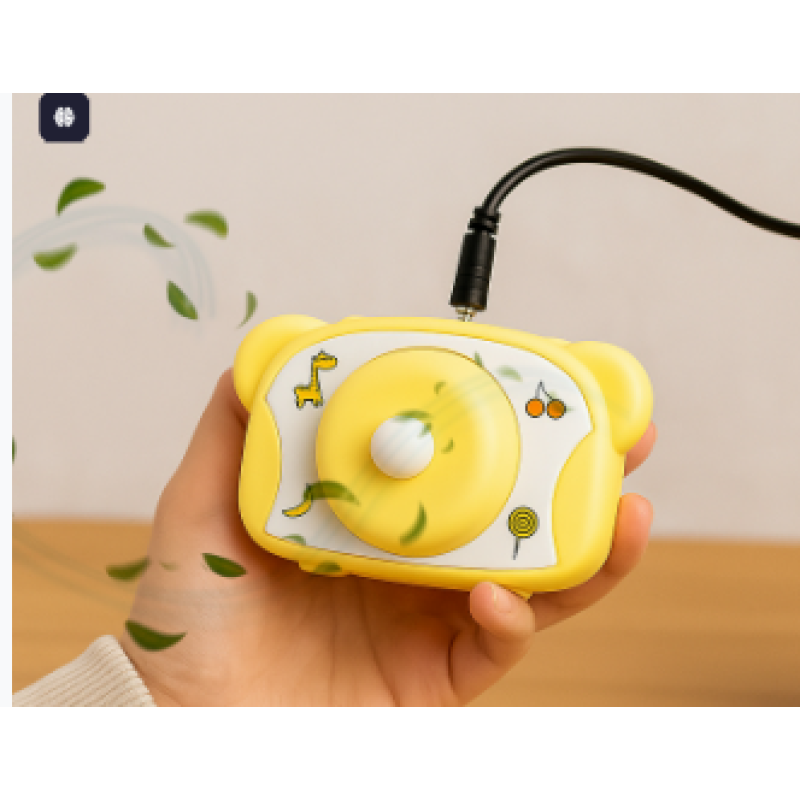 Cute Bear-shaped Mini Rechargeable Fan (1 Pc)