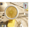 Portable Rechargeable Mini Table Fan With Led Light (1 Pc)