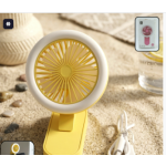 Portable Rechargeable Mini Table Fan With Led Light (1 Pc)