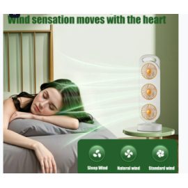 Portable 3 In 1 Design Triple Head Table Fan (1 Pc)