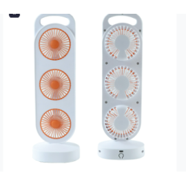 Portable 3 In 1 Design Triple Head Table Fan (1 Pc)