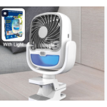 Air Portable Fan Grip Go 3 Speed Small Fan Great Stroller Fan Travel Or Desk Fan Cordless Personal Evaporative Air Cooler Universal Clamp For Indoor Outdoor Use 360 Degree Head Swivel Led Color Changing Light