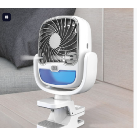 Air Portable Fan Grip Go 3 Speed Small Fan Great Stroller Fan Travel Or Desk Fan Cordless Personal Evaporative Air Cooler Universal Clamp For Indoor Outdoor Use 360 Degree Head Swivel Led Color Changing Light