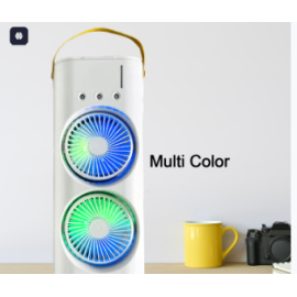 Electric Fan Desktop Double-head Powerful Air Cooler (1 Pc With Remote)