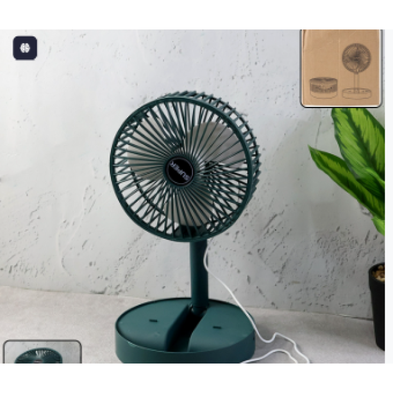 Foldable Mini Desk Fan With Adjustable Height And Angle (1 Pc)
