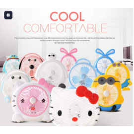 Plastic Cute Mini Cartoon Electric Usb Fan Desk Fan For Children 