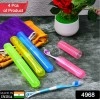 4-Piece Anti-Bacterial Plastic Toothbrush Cover Set – Travel Holder Cases