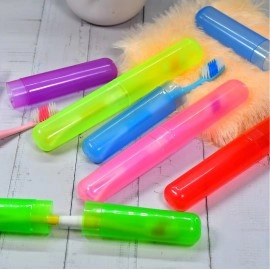 Plastic Toothbrush Covers - 6pc Anti-Bacterial Travel Protectors for Oral Care