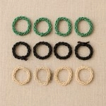 Braided Elastic Hair Bands Set (12 Pc)
