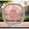 USB PORTABLE MINI DESK FAN WITH LIGHT & COLOR BOX (1 PC / Mix Color)